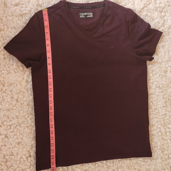 Calvin Klein Men Size M Deep Purple Liquid Touch Short Sleeve Cotton Tee Shirt - Picture 4 of 6